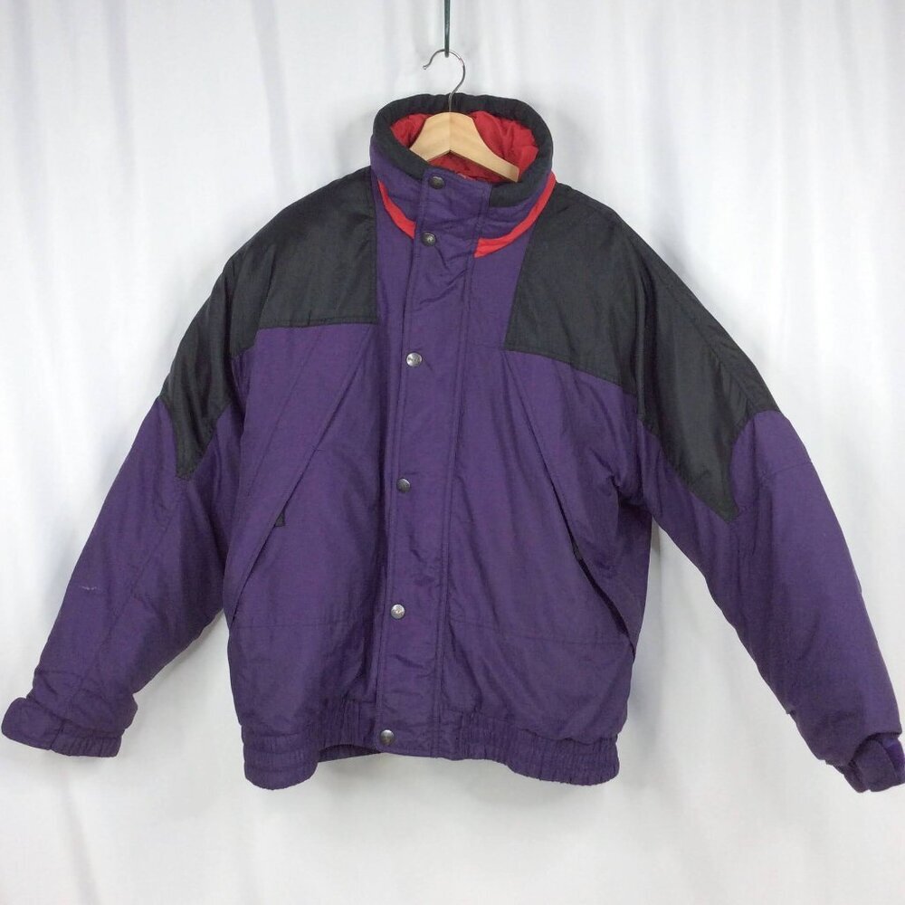 Vintage 90s HEAD Skiwear Jacket Mens Size‎ Large Purple Red Thick Snowmobile